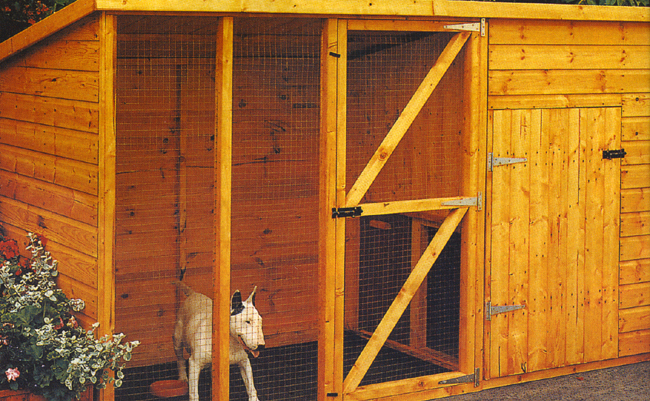 the Sandra Run dog kennel with run - one of the range of pet houses available